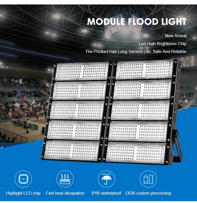 LED High Mast Light installed in stadium environment with 30° beam angle illumination