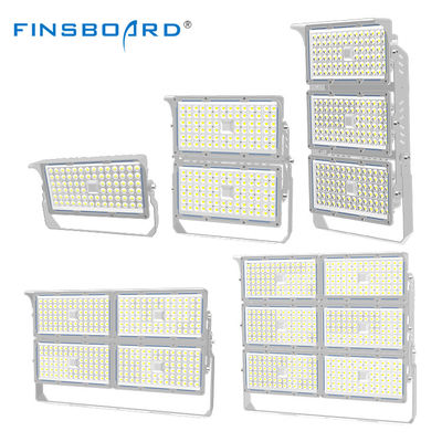 Modulaire LED-voorlichten met verstelbare beugel, aluminiumalloylampkarosserie en vinvormige warmteafvoer voor stadionverlichting
