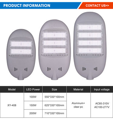 130-140LM/W IP65 waterdicht LED straatlicht Warmteafvoertechnologie