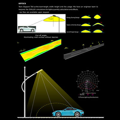 Verstelbare LED Straatlantaarn 50W tot 200W IP66 Waterdicht met SMD LED Technologie voor Weg- en Tuinverlichting