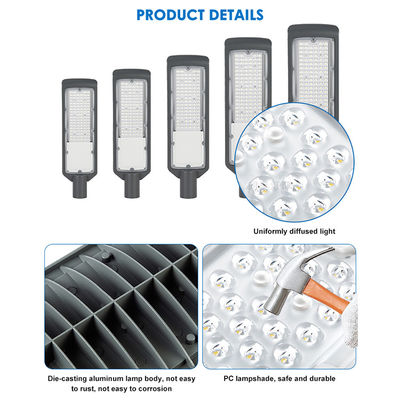 IP66 Waterdichte LED Straatlantaarn met 125lm/w Lamp Lichtopbrengst en AC 85-265V Ingangsspanning voor Buitenwegverlichting