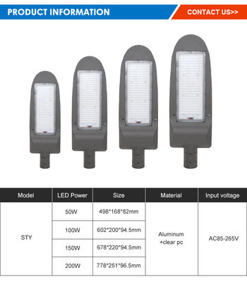 IP66 Waterdichte LED Straatlantaarn met 3000-6500K Kleurtemperatuur en Hoge Lumen Output voor Buitenwegverlichting