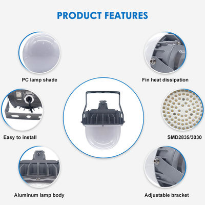 IP65 Waterdicht Explosiebestendige lineaire verlichting 50W 100W 150W LED Gevaarlijke locatieverlichting met aluminium gehard glas