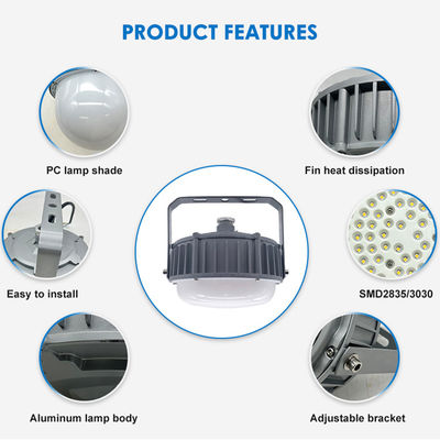 IP65 Waterdichte High Bay Lamp 50W 100W 150W LED Explosieveilige Lamp met Aluminium + Gehard Glas