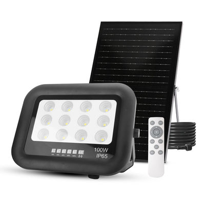 Buiten Tuin Ip65 ABS Gehard Glas Zonne Lamp Schijnwerper 100w Led Zonne Schijnwerper