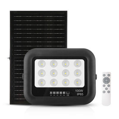 Buiten Tuin Ip65 ABS Gehard Glas Zonne Lamp Schijnwerper 100w Led Zonne Schijnwerper