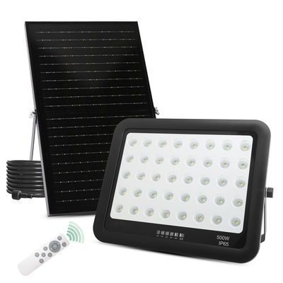 Zwarte ABS Solar Licht Afstandsbediening 50w 100w 200w 300w 400w 500w Led Solar Schijnwerper