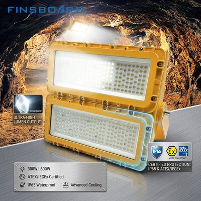 300W explosiebestendige LED overstromingslicht IECEx Draagbare driepoot montage Tijdelijke 36000lm IP67 Kopervrije aluminiumlegering