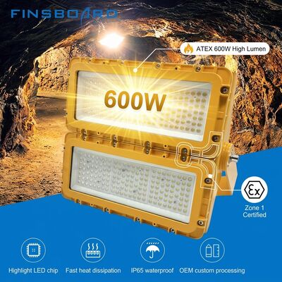 600W LED explosieveilige schijnwerper ATEX IIB T6 IP65 RFEPL8280 60° straal LUMILEDS