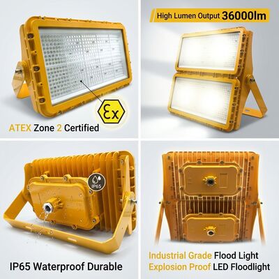 600W explosiebestendige LED overstromingslicht ATEX Zone 21 Zone 22 stofbestendige antistatische 78000lm IP66 aluminium verlichting