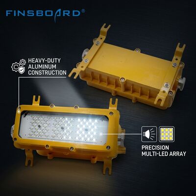50000H Long-Life 300W LED Explosion Proof Light 30 60 90 Beam LUMILEDS LM-80 ATEX IIb T6 IP65 Hazardous Area Fixture