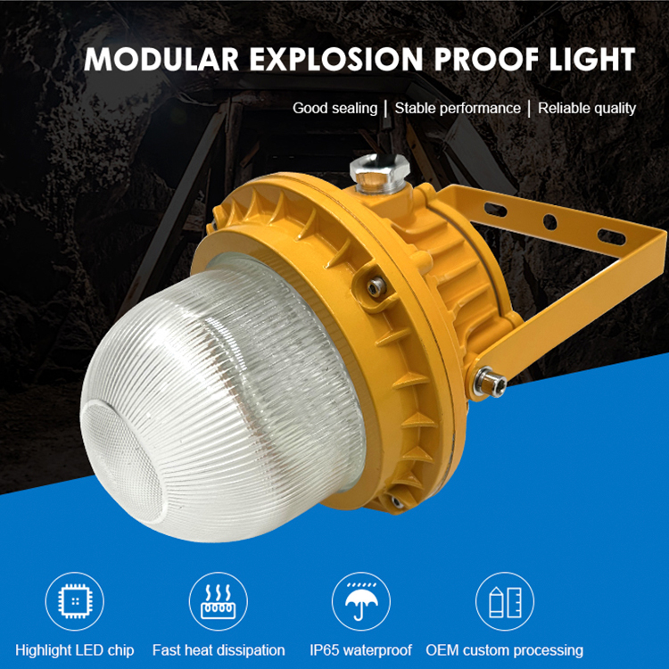 Hoge helderheid High Bay Licht Aluminium Gehard Glas 50w 100w 150w Led Explosieveilig Licht