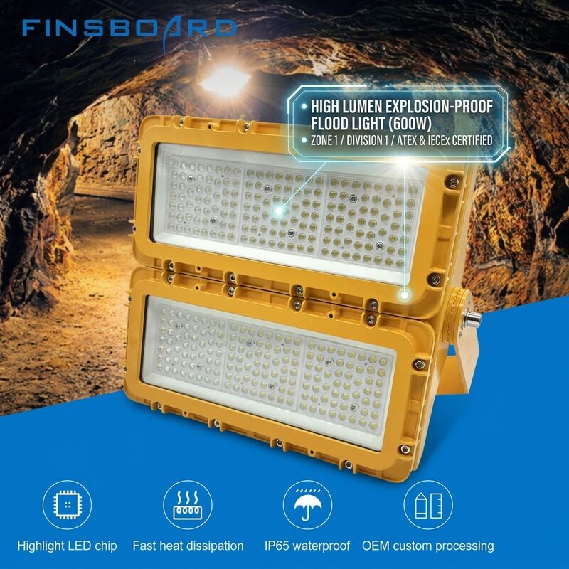 300W explosieveilige LED-schijnwerper 36000lm IP67 kopervrij aluminium zoutsproeibestendig