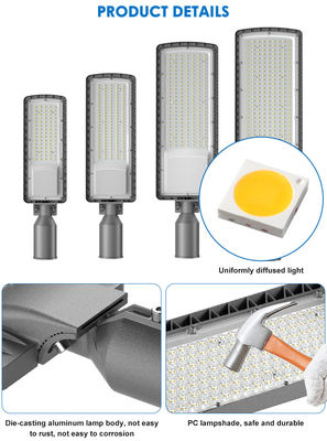 Hoge helderheid AC85-265V 3000K tot 6500K LED weglicht snelwegen stadsstraten parkeerplaatsen
