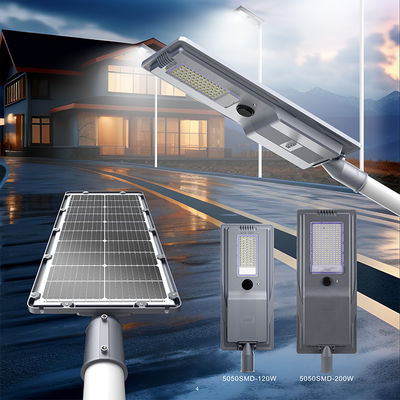 Goedkwaliteit Ip65 Waterdicht Buitenweglicht Smd Die-casting Aluminium 400w 600w All in One Led Solar Street Light