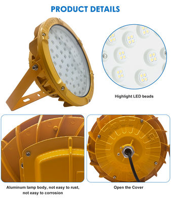 Explosieveilige LED-hoogbouwlamp voor gevaarlijke locaties, IP65, benzinestation